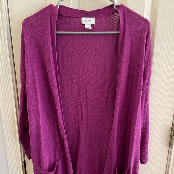 Old Navy 3/4 sleeve light weight cardigan, Large - Picture 3 of 4